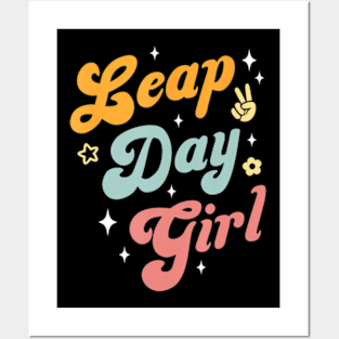 Cute Leap Day Girl Feb 29th Birthday Leap Day February 29 Posters and Art